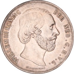 2½ Gulden. Willem III. 1858. Prachtig +.