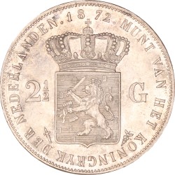 2½ Gulden. Willem III. 1872. Prachtig / UNC.