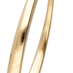 18 kt. Geelgouden solitair ring bezet met ca. 0.18 ct. diamant.