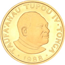 Tonga. Taufa'ahau Tupou IV. 10 Pa'anga. 1988.