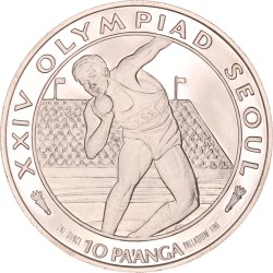 Tonga. Taufa'ahau Tupou IV. 10 Pa'anga. 1988.