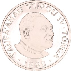 Tonga. Taufa'ahau Tupou IV. 10 Pa'anga. 1988.