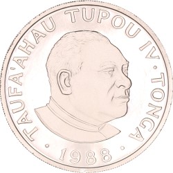 Tonga. Taufa'ahau Tupou IV. 10 Pa'anga. 1988.