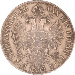 Austria. Empire. Franz Joseph I. Vereinsthaler. 1865.