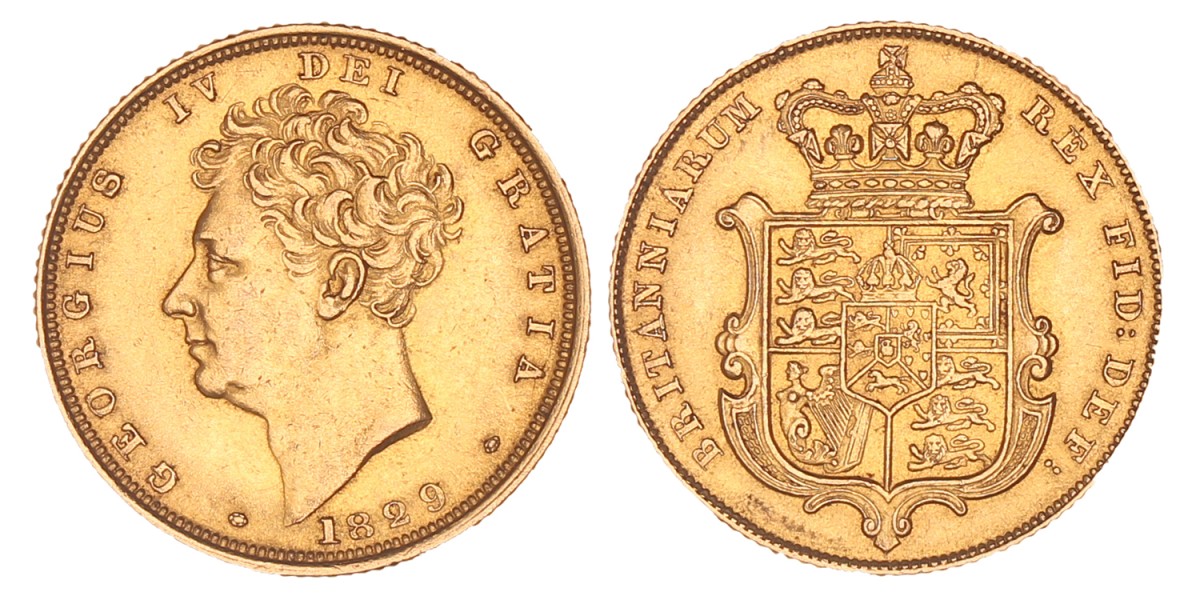 Great Britain. George IV. Sovereign. 1829.