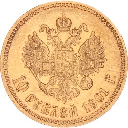 Russia. Empire. Nicholas II. 10 Roubles. 1901 AP.