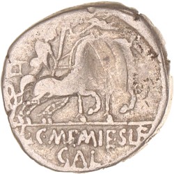 Roman republic. L. Memmius Galeria. Denarius. N.D. (87 BC).