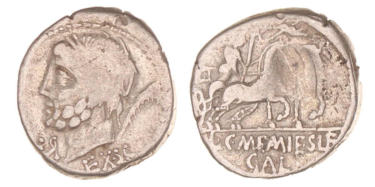 Roman republic. L. Memmius Galeria. Denarius. N.D. (87 BC).