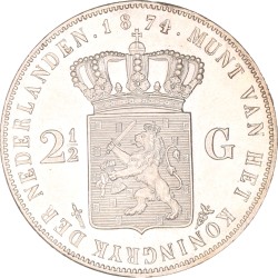 2½ Gulden. Willem III. 1874. FDC.