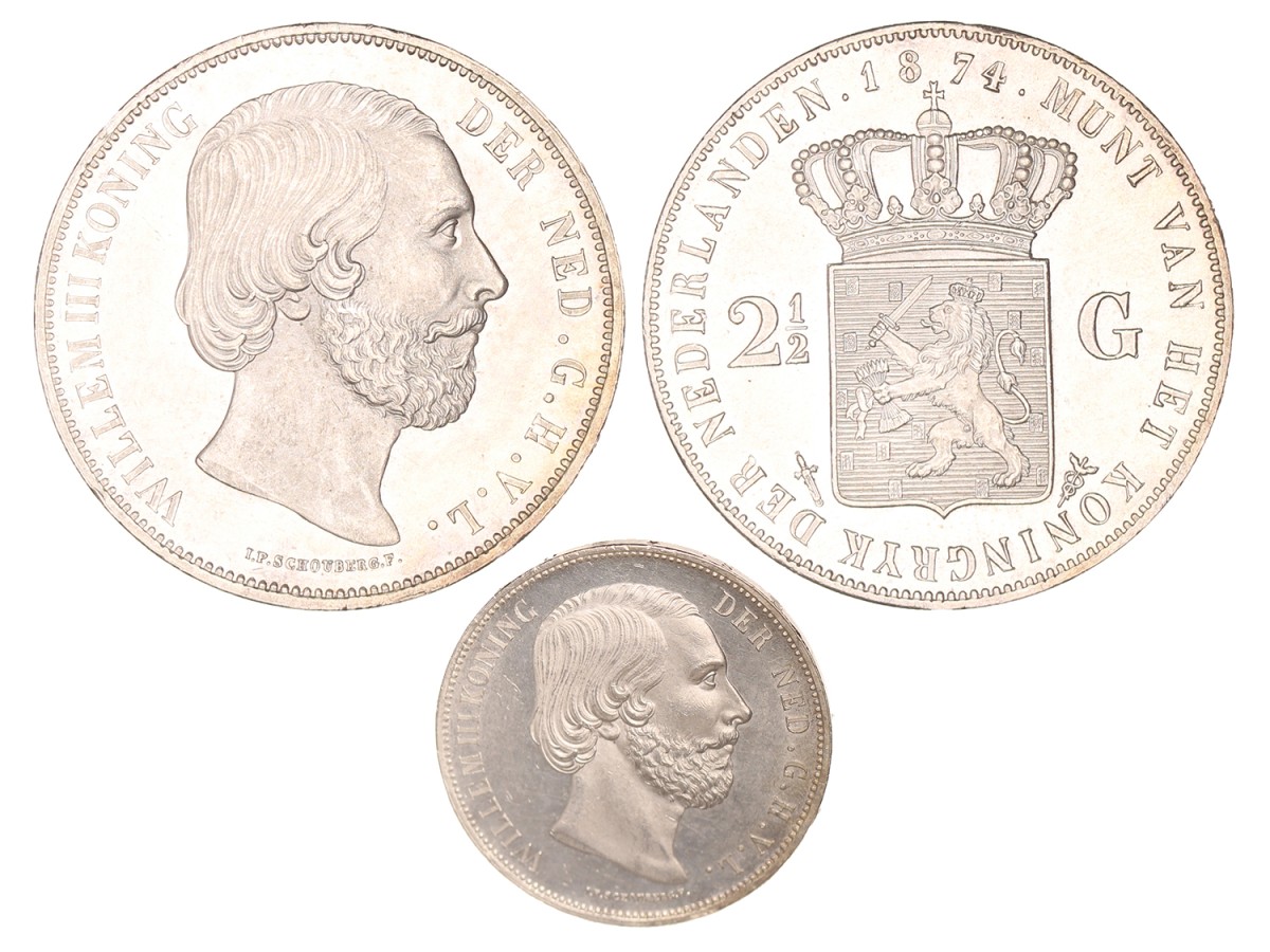 2½ Gulden. Willem III. 1874. FDC.