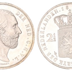2½ Gulden. Willem III. 1874. FDC.