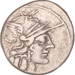 Roman republic. C. Plutius. Denarius. N.D. (121 BC).