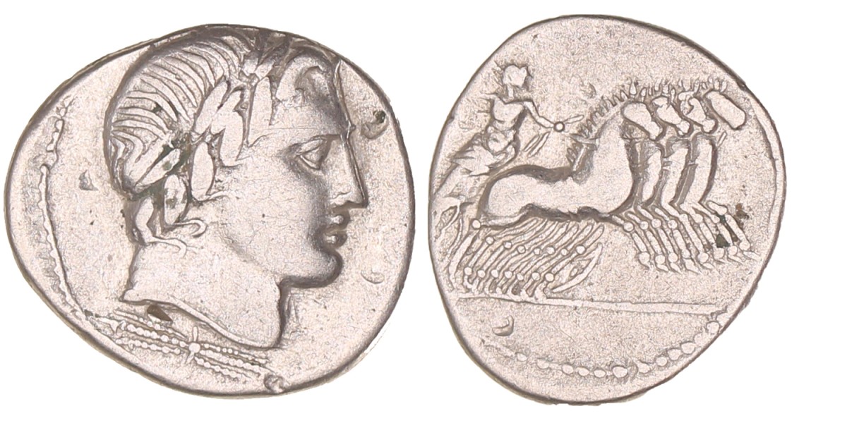 Roman republic. Anonymous (Gargonius, Ogulnius, Vergilius). Denarius. N.D. (86 BC).