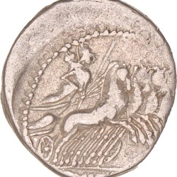 Roman republic. Consul's name illegible. Denarius. N.D. (86 BC).