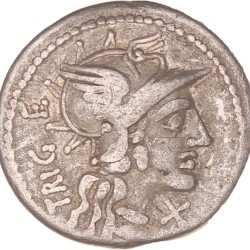 Roman republic. Curatius f. Trigeminus. Denarius. N.D. (135 BC).