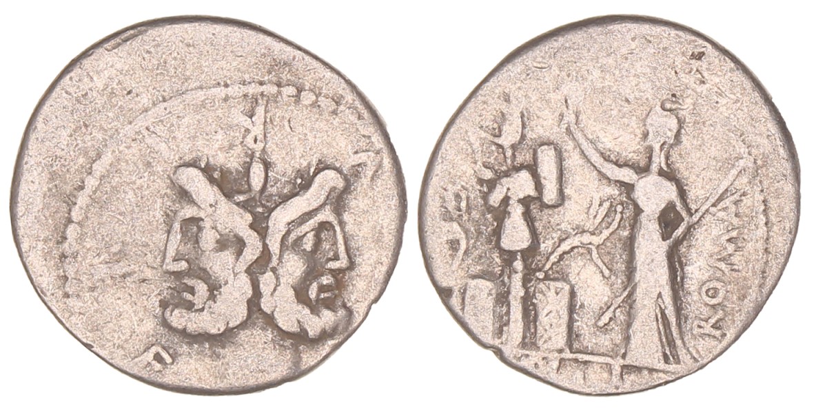 Roman republic. M. Furius L. F. Philus. Denarius. N.D. (119 BC).