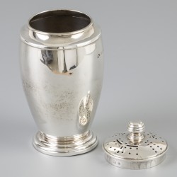 Strooibus zilver.