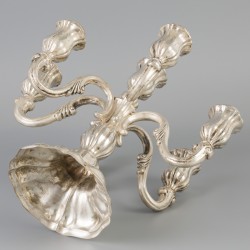 Tafelkandelaar zilver.