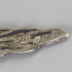 2-delig stel fazanten tafelstukken zilver.