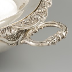 "A double usage" dekschaal zilver.