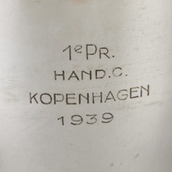 Bokaalvaas (Kopenhagen, Denemarken, C.G. Paulsen 1939) zilver.