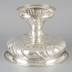 Fruitschaal op voet (Kopenhagen, Denemarken, Christian F. Heise 1917) zilver.