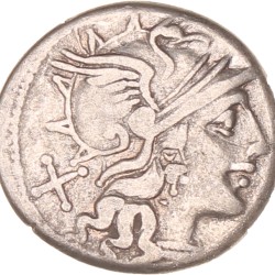 Roman republic. P. Cornelius Sulla. Denarius. N.D. (151 BC).