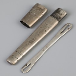 Naaldenkoker (Amsterdam, Johannes A. Timmermans 1775-1811) zilver.