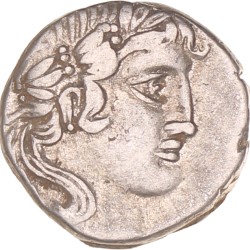 Roman republic. C. Vibius C.f. Pansa. Denarius. N.D. (89 - 88 BC).