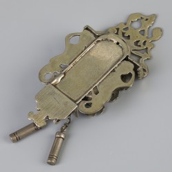Miniatuur Friese stoelklok zilver.