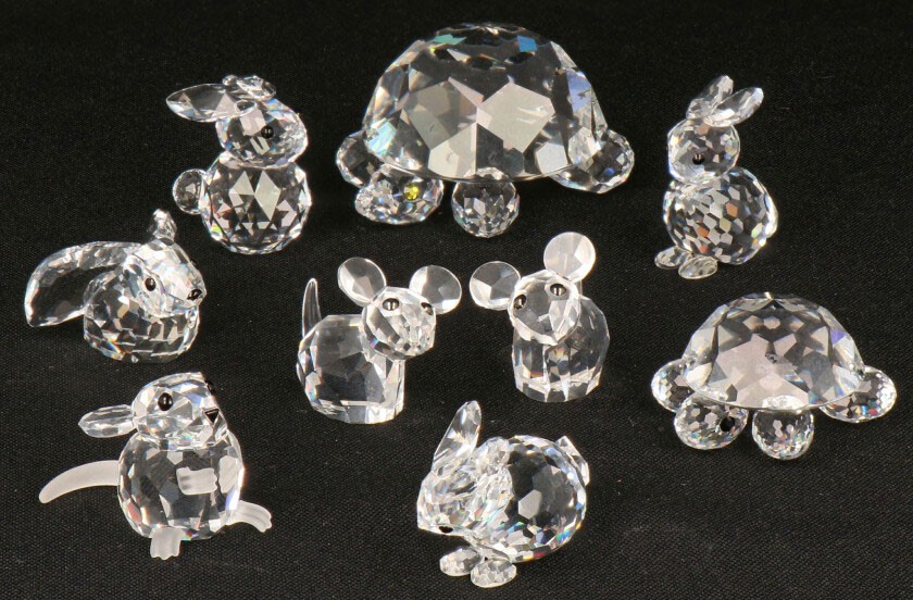 (9) delig lot Swarovski miniaturen