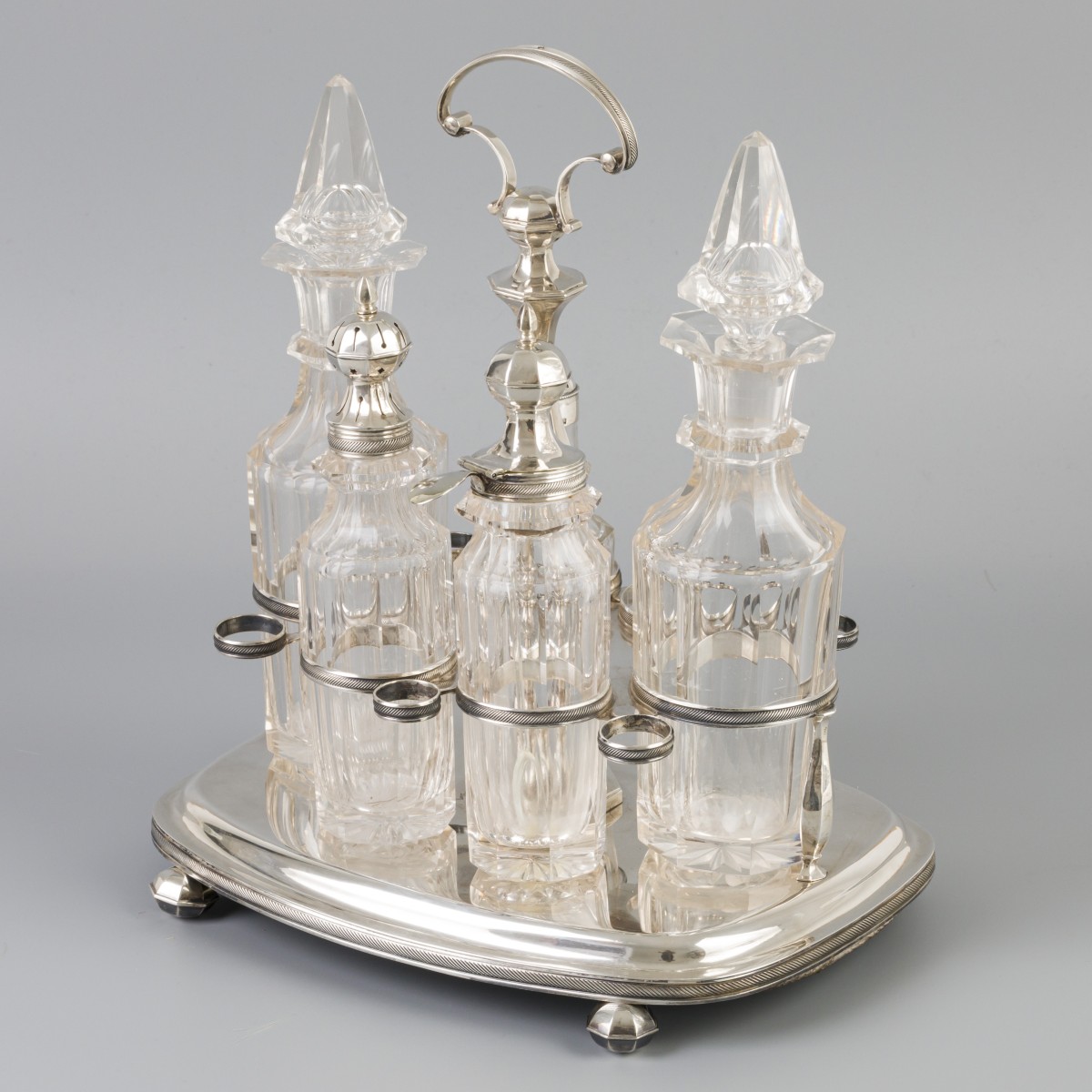Cruet Stand (Amsterdam, Pieter Gerard Petersen 1816-1846) zilver.