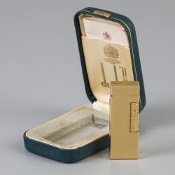Dunhill 'rollagas' aansteker verguld.