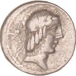 Roman republic. L. Calpurnius Piso L.f. Frugi. Denarius. N.D. (90 - 89 BC).