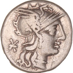 Roman republic. Publius Maenius Antiacus. Denarius. N.D. (132 BC).