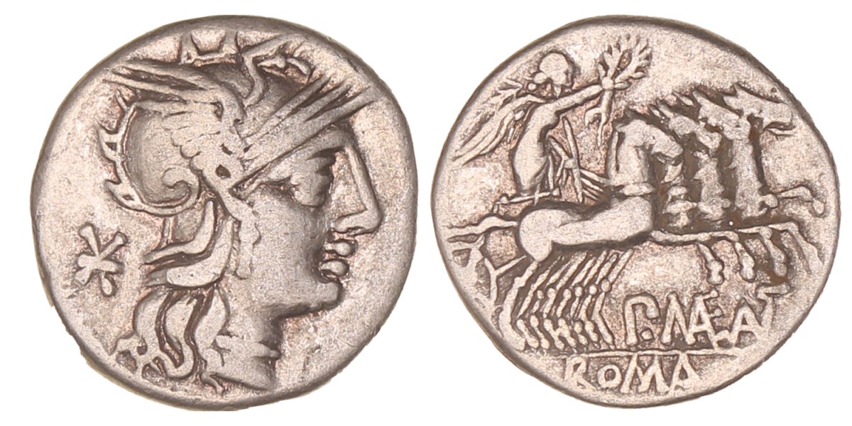 Roman republic. Publius Maenius Antiacus. Denarius. N.D. (132 BC).