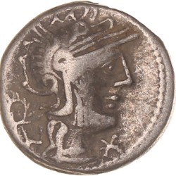 Roman republic. M. Opimius. Denarius. N.D. (131 BC).