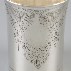 Drinkbeker zilver.