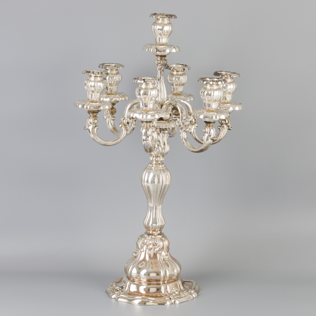 Candelabra / pronkkandelaar (Bremen / Hemelingen, Duitsland, M.H. Wilkens & Söhne 20e eeuw) zilver.