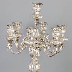 Candelabra / pronkkandelaar (Bremen / Hemelingen, Duitsland, M.H. Wilkens & Söhne 20e eeuw) zilver.