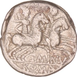 Roman republic. Q. Minucius Rufus. Denarius. N.D. (122 BC).