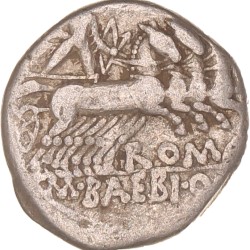 Roman republic. M. Baebius Q.f. Tampilus. Denarius. N.D. (137 BC).