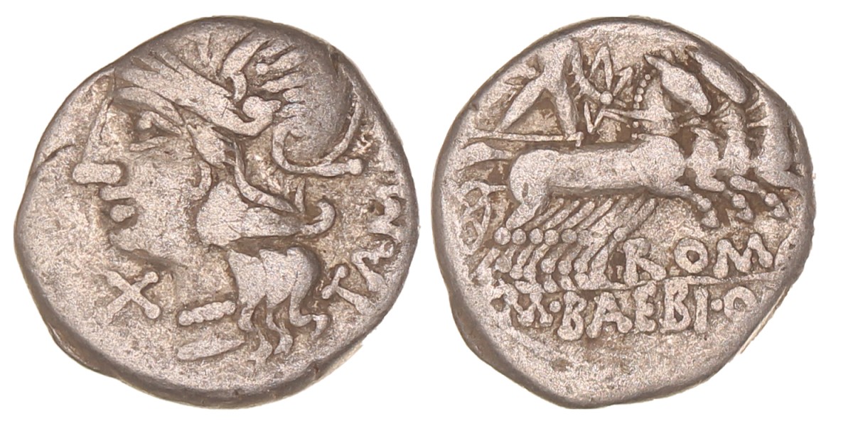 Roman republic. M. Baebius Q.f. Tampilus. Denarius. N.D. (137 BC).