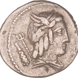 Roman republic. L. Julius Bursio. Denarius. N.D. (85 BC).