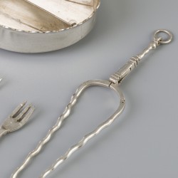 7-delig lot miniaturen zilver.