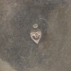 Miniatuur kraantjeskan (Amsterdam, Arnoldus van Geffen 1728-1769) zilver.