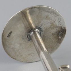 Miniatuur rouletteman / tombola zilver.