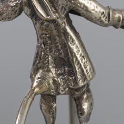 Miniatuur rouletteman / tombola zilver.