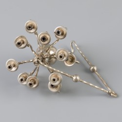 Miniatuur kroonluchter zilver.