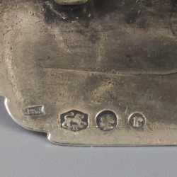 Miniatuur schouw zilver.